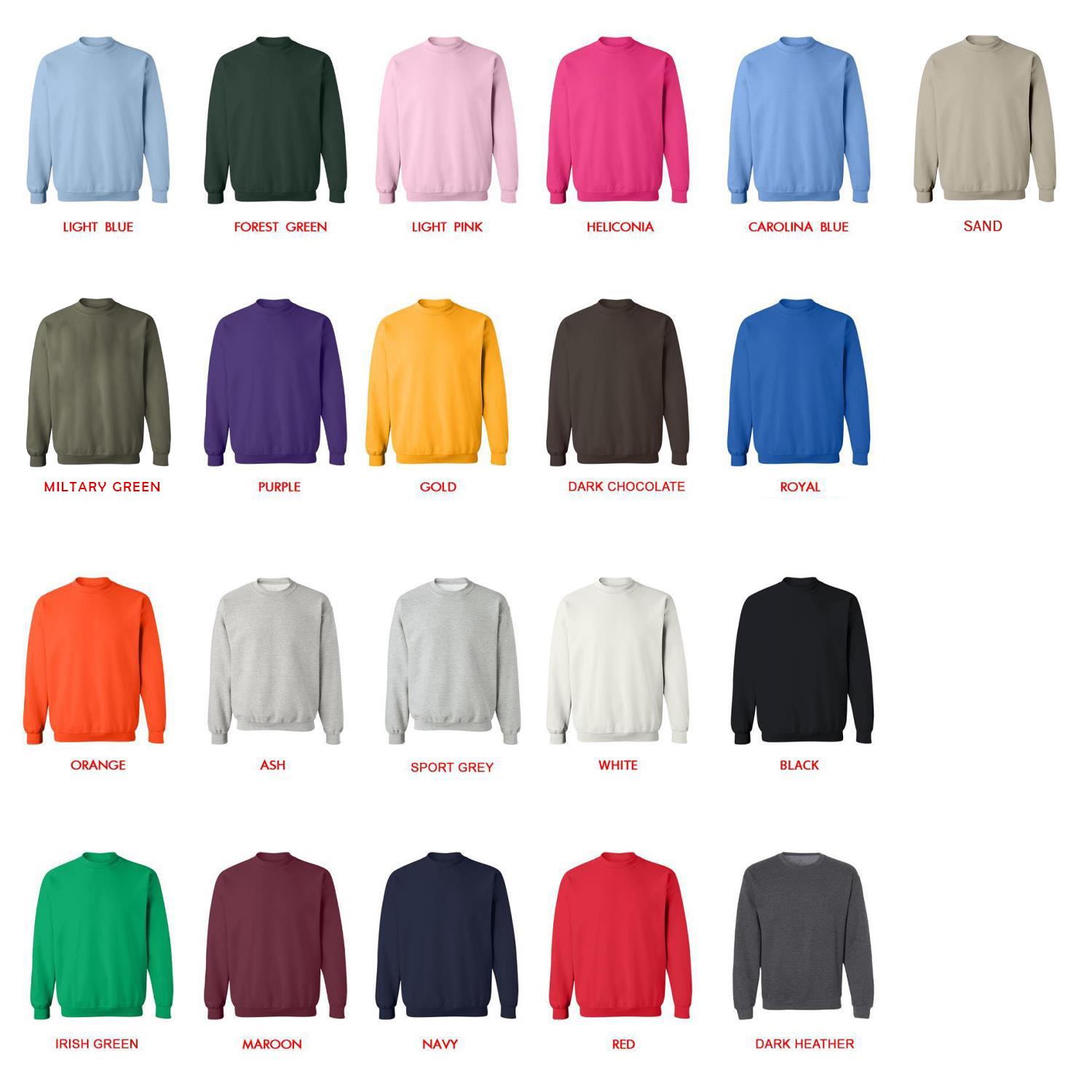 sweatshirt color chart - Joji Shop