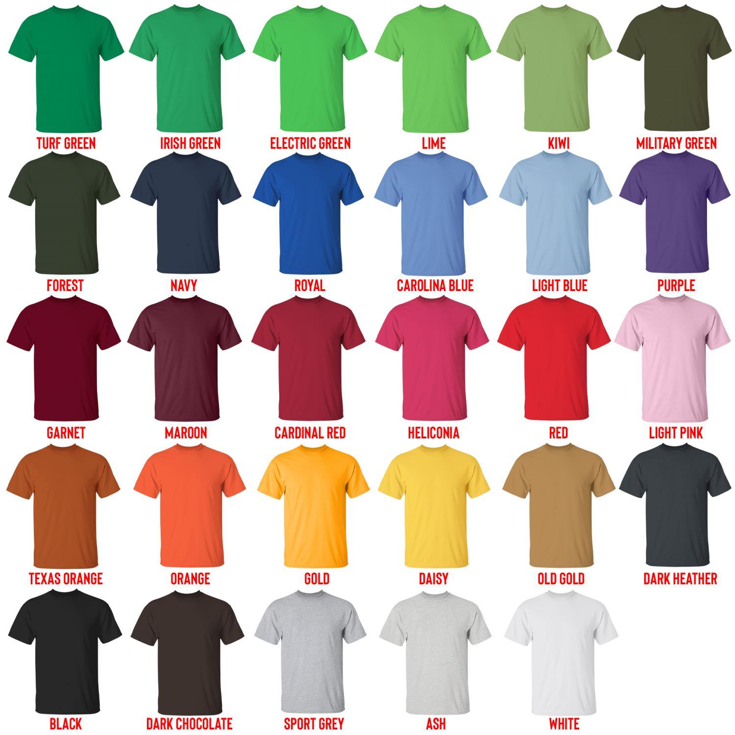 t shirt color chart - Joji Shop