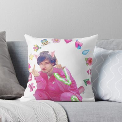 Joji Neko Throw Pillow